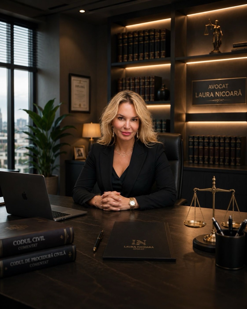 Att. Laura Nicoara — managing attorney, Bucharest Bar, tax and commercial law